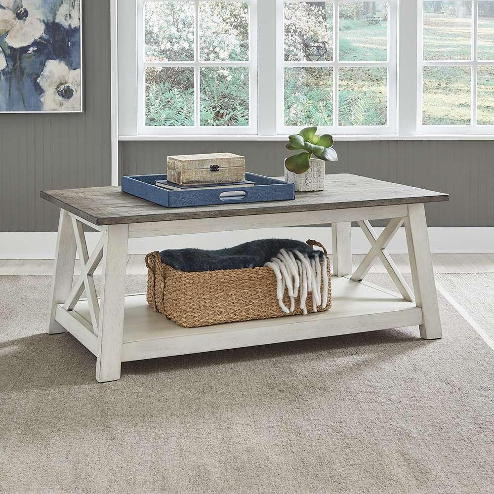 Liberty Furniture - Laurel Bluff Rectangular Cocktail Table - 810-OT1010 veiw 1