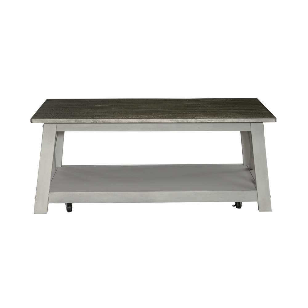 Liberty Furniture - Laurel Bluff Rectangular Cocktail Table - 810-OT1010 veiw 3
