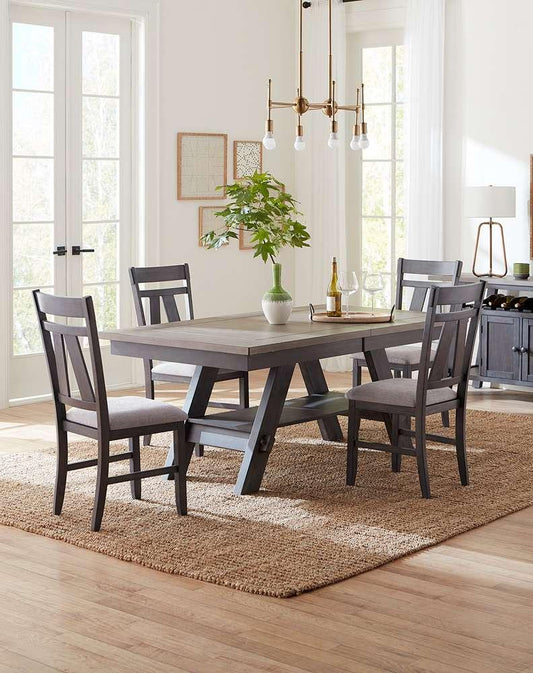 Liberty Furniture - Lawson 5 Piece Rectangular Table Set  - 116GY-CD-5RLS veiw 1