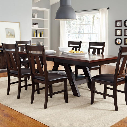 Liberty Furniture - Lawson 7 Piece Rectangular Table Set  in Light & Dark Espresso - 116-CD-7RLS veiw 1