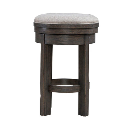 Liberty Furniture - Lennox Hill - Uph Swivel Console Stool in Brown - 201-OT9003 view 2