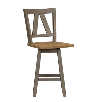 Liberty Furniture - Lindsey Farm Counter Height Swivel Chair  in Gray & Sandstone - 62-B250324 veiw 2