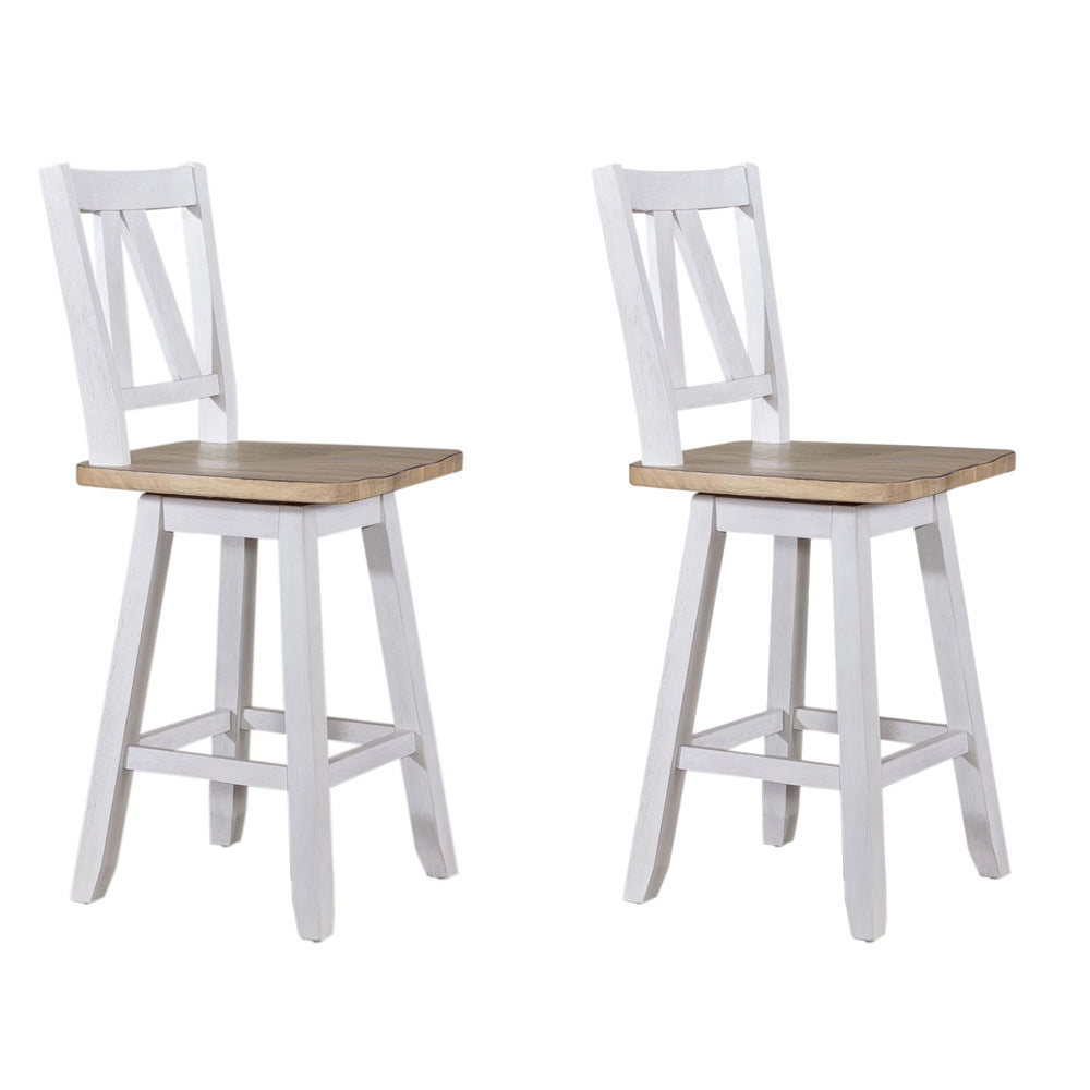 Liberty Furniture - Lindsey Farm Counter Height Swivel Chair  - Set of 2 - 62WH-B250324-2PK view 1