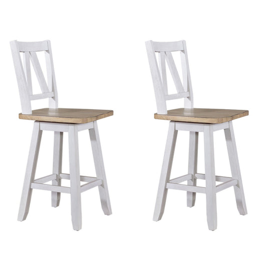 Liberty Furniture - Lindsey Farm Counter Height Swivel Chair  - Set of 2 - 62WH-B250324-2PK view 1