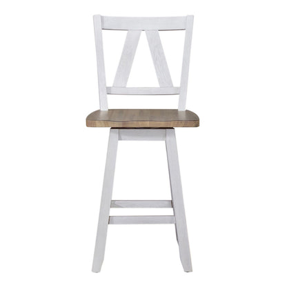 Liberty Furniture - Lindsey Farm Counter Height Swivel Chair  - Set of 2 - 62WH-B250324-2PK view 2