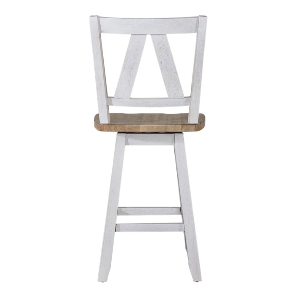 Liberty Furniture - Lindsey Farm Counter Height Swivel Chair  - Set of 2 - 62WH-B250324-2PK view 4