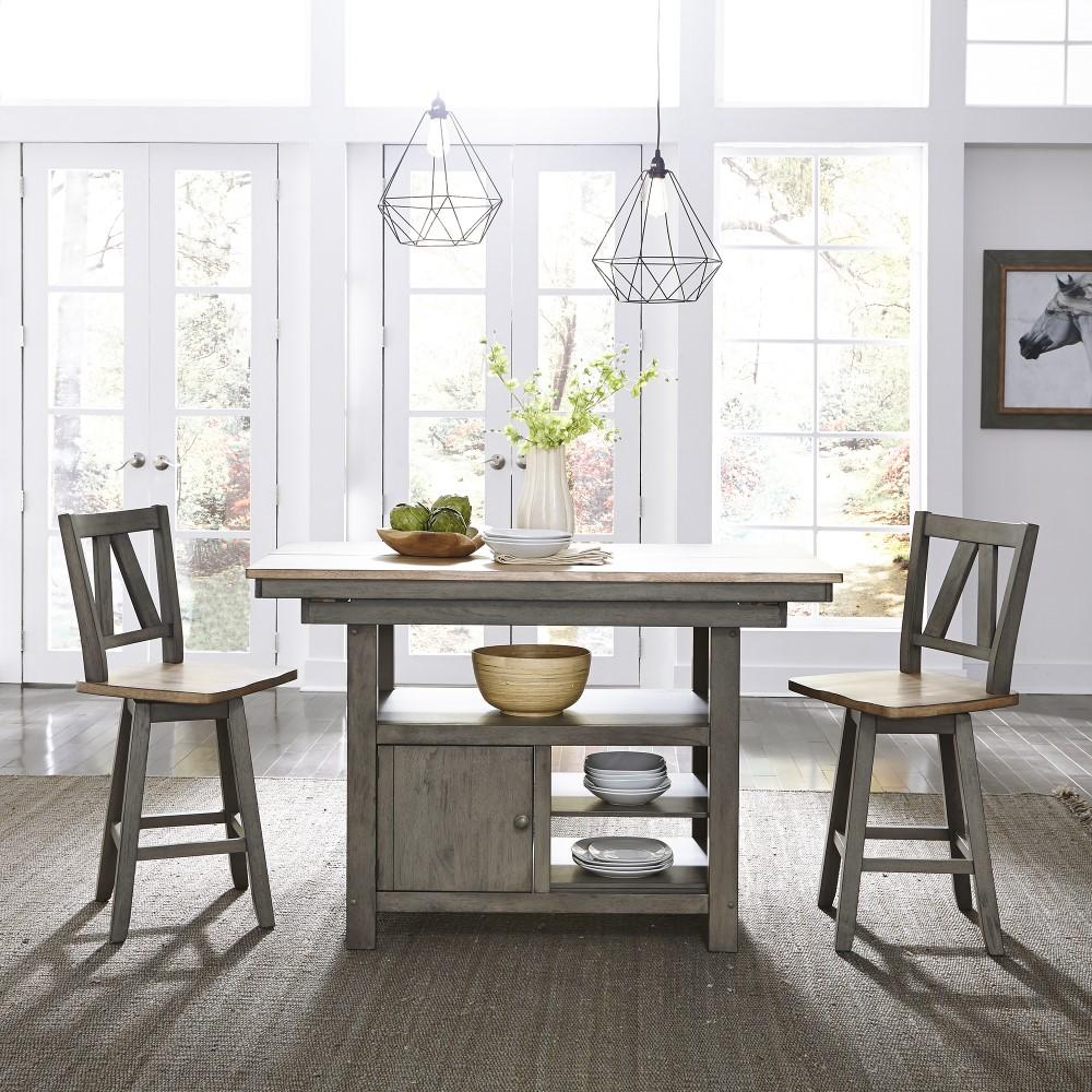 Liberty Furniture - Lindsey Farm Kitchen Island - 62-CD-GTS veiw 2