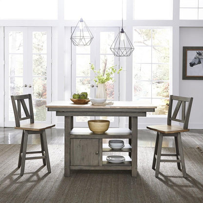 Liberty Furniture - Lindsey Farm Kitchen Island - 62-CD-GTS veiw 2
