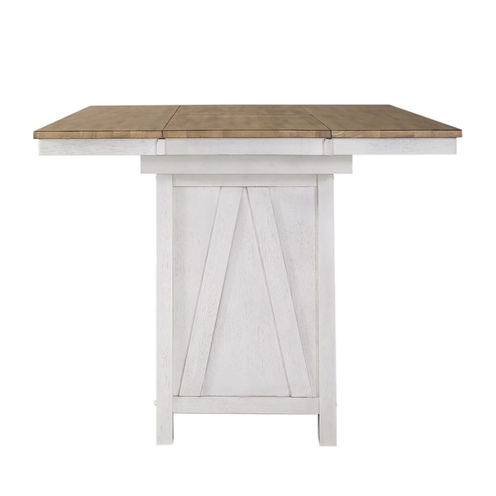 Liberty Furniture - Lindsey Farm Kitchen Island in Weathered White & Sandstone - 62WH-CD-GTS veiw 4