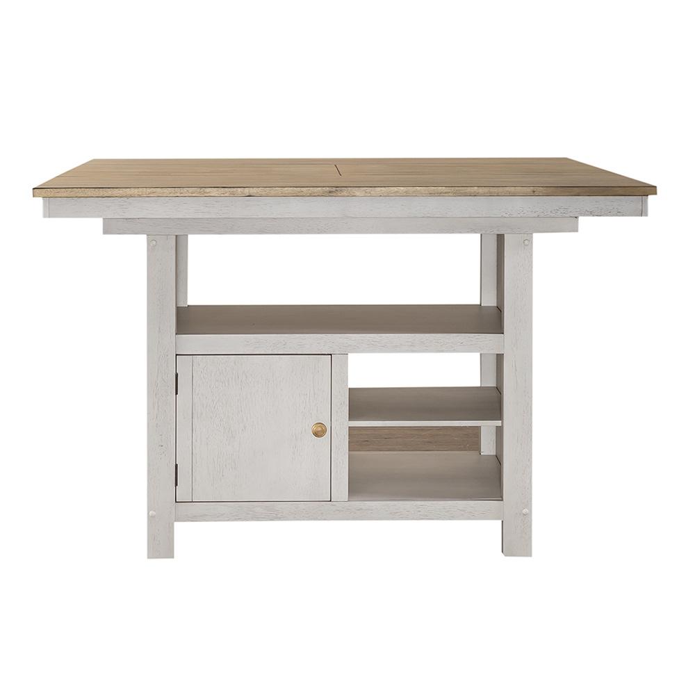 Liberty Furniture - Lindsey Farm Kitchen Island in Weathered White & Sandstone - 62WH-CD-GTS veiw 6