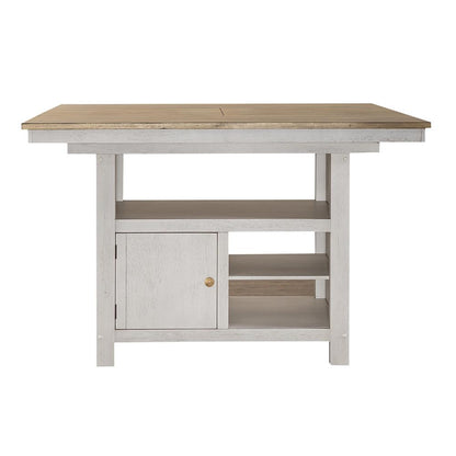 Liberty Furniture - Lindsey Farm Kitchen Island in Weathered White & Sandstone - 62WH-CD-GTS veiw 6