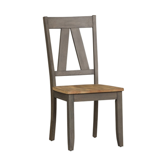 Liberty Furniture - Lindsey Farm Splat Back Side Chair  in Gray & Sandstone - 62-C2500S veiw 2