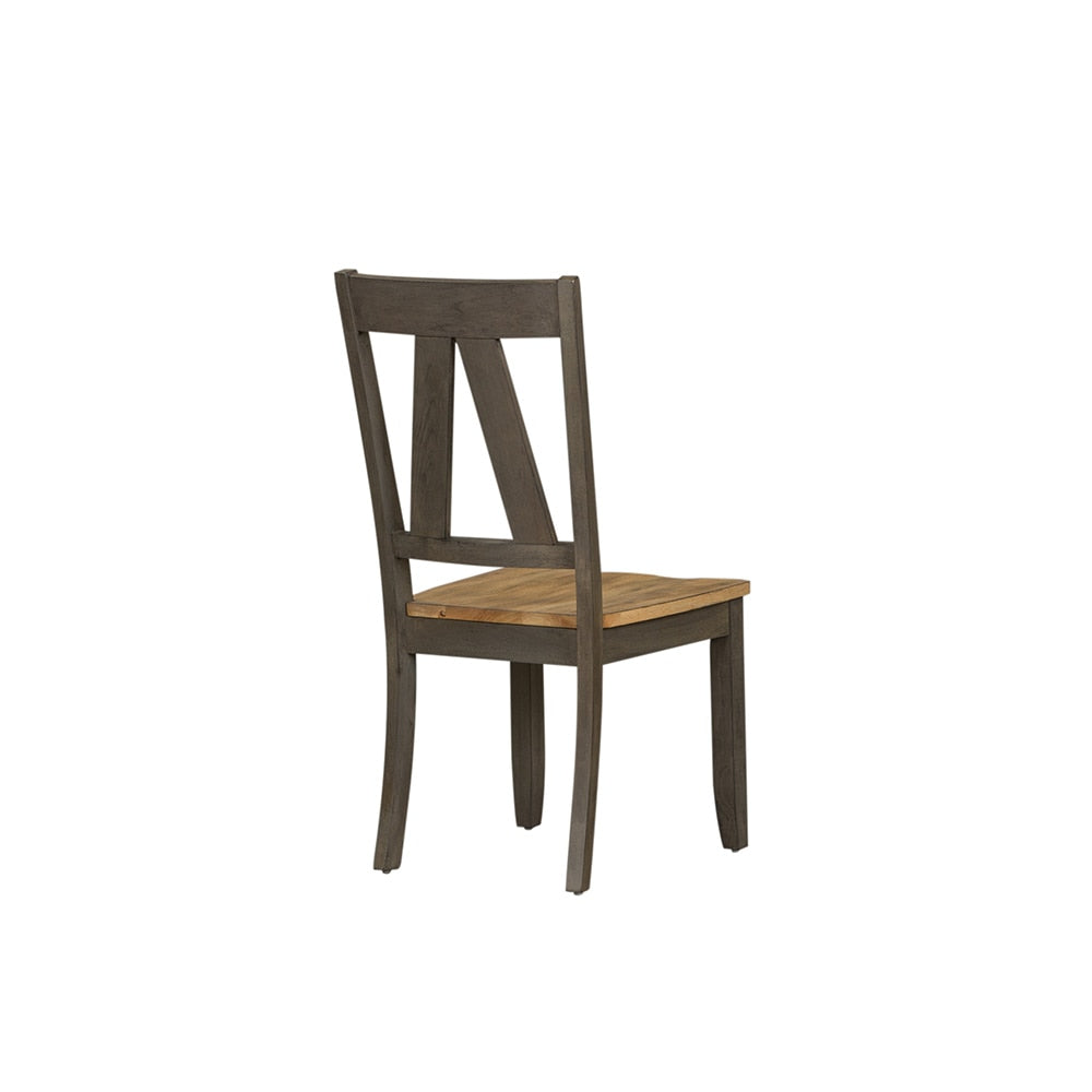 Liberty Furniture - Lindsey Farm Splat Back Side Chair  in Gray & Sandstone - 62-C2500S veiw 5