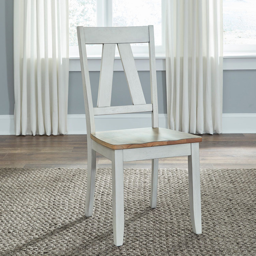 Liberty Furniture - Lindsey Farm Splat Back Side Chair  - Set of 2 - 62WH-C2500S-2PK view 5