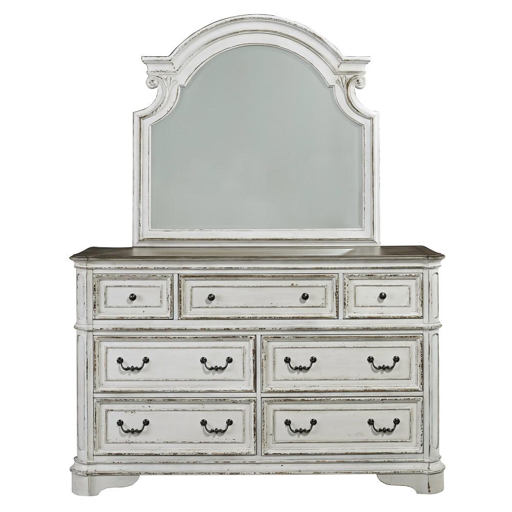 Liberty Furniture - Magnolia Manor 4 Piece Queen Uph Bed, Dresser & Mirror, Chest Set - 244-BR-QUBDMC veiw 4