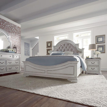 Liberty Furniture - Magnolia Manor 4 Piece Queen Uph Bed, Dresser & Mirror, Nightstand Set - 244-BR-QUBDMN veiw 1