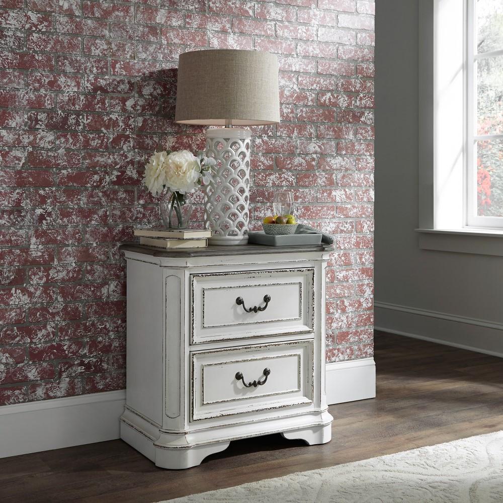 Liberty Furniture - Magnolia Manor 4 Piece Queen Uph Bed, Dresser & Mirror, Nightstand Set - 244-BR-QUBDMN veiw 6
