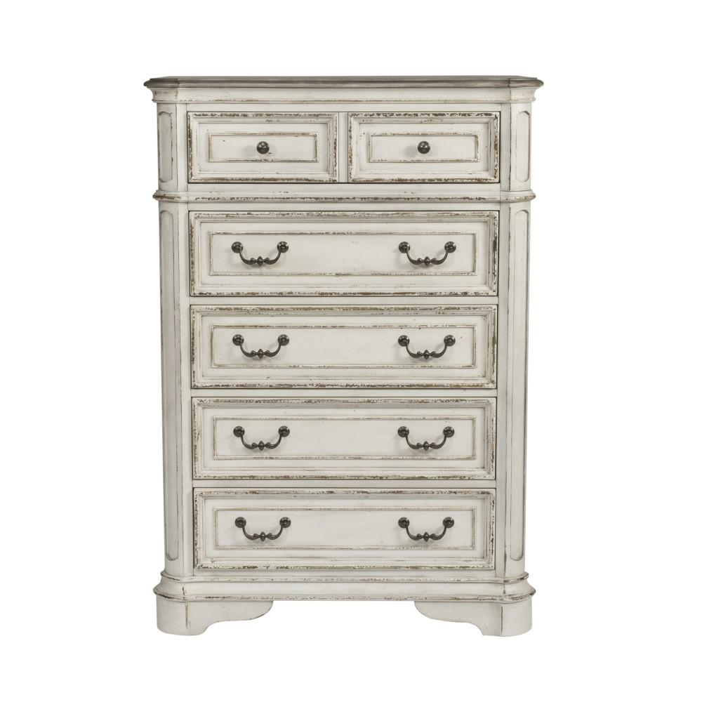 Liberty Furniture - Magnolia Manor 4 Piece Queen Uph Sleigh Bed, Dresser & Mirror, Chest Set - 244-BR-QUSLDMC veiw 5