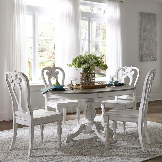 Liberty Furniture - Magnolia Manor 5 Piece Pedestal Table Set - 244-DR-5PDS veiw 1