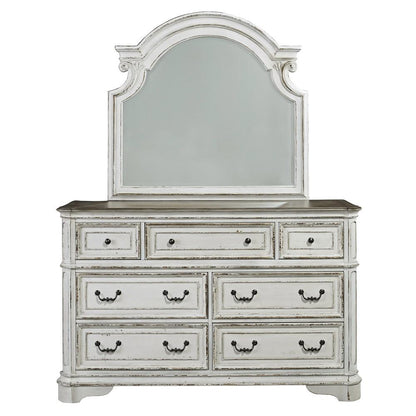 Liberty Furniture - Magnolia Manor 5 Piece Queen Uph Bed, Dresser & Mirror, Chest, Nightstand Set - 244-BR-QUBDMCN veiw 4