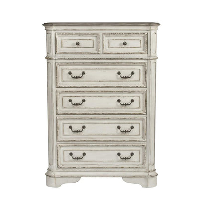 Liberty Furniture - Magnolia Manor 5 Piece Queen Uph Sleigh Bed, Dresser & Mirror, Chest, Nightstand Set - 244-BR-QUSLDMCN veiw 5