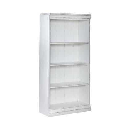 Liberty Furniture - Magnolia Manor 60 Inch Bookcase  in Antique White & Weathered Bark - 244-HO3060 veiw 1