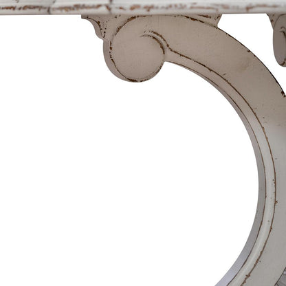 Liberty Furniture - Magnolia Manor 72 Inch Round Pedestal Table in Antique White & Weathered Bark - 244-DR-ROS veiw 3
