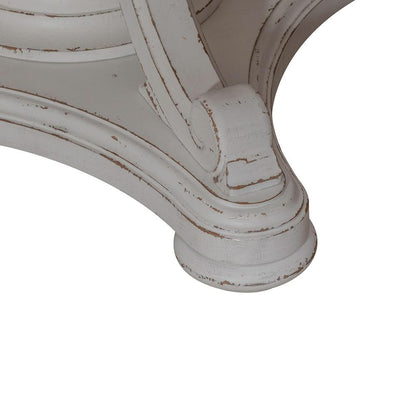 Liberty Furniture - Magnolia Manor 72 Inch Round Pedestal Table in Antique White & Weathered Bark - 244-DR-ROS veiw 4