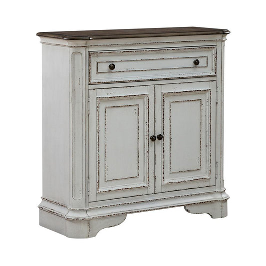 Liberty Furniture - Magnolia Manor Accent Cabinet in Antique White & Weathered Bark - 244-AC1000 veiw 2