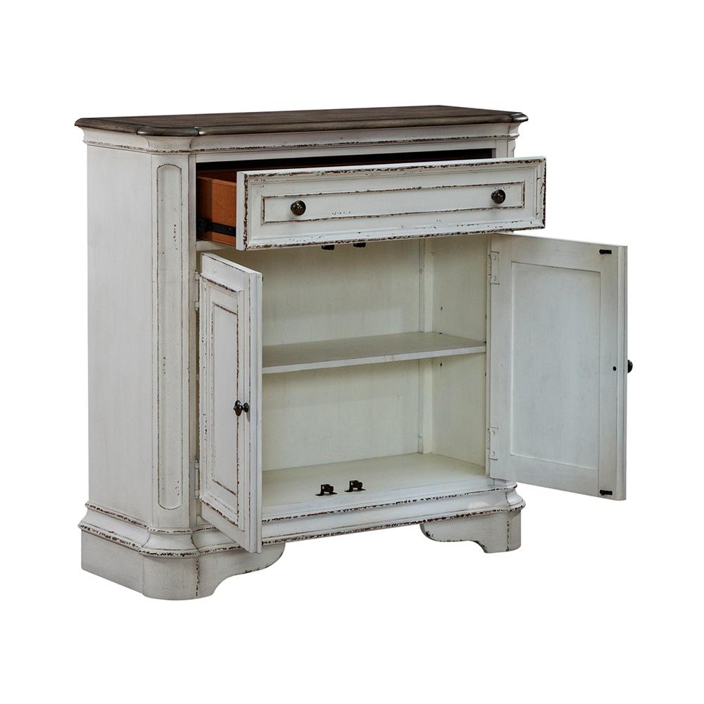 Liberty Furniture - Magnolia Manor Accent Cabinet in Antique White & Weathered Bark - 244-AC1000 veiw 9