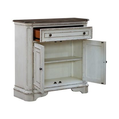 Liberty Furniture - Magnolia Manor Accent Cabinet in Antique White & Weathered Bark - 244-AC1000 veiw 9