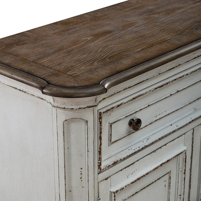 Liberty Furniture - Magnolia Manor Accent Cabinet in Antique White & Weathered Bark - 244-AC1000 veiw 10