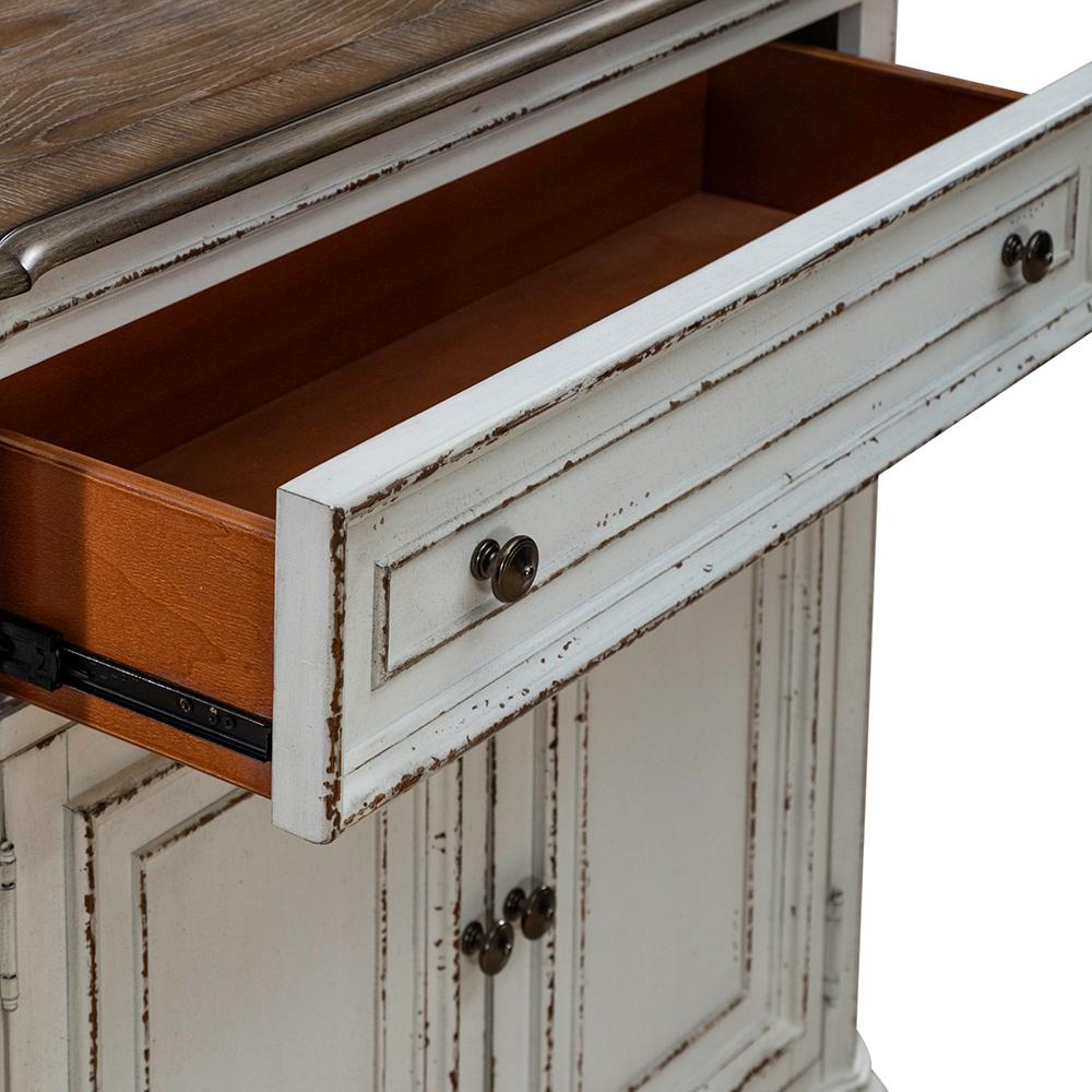 Liberty Furniture - Magnolia Manor Accent Cabinet in Antique White & Weathered Bark - 244-AC1000 veiw 11