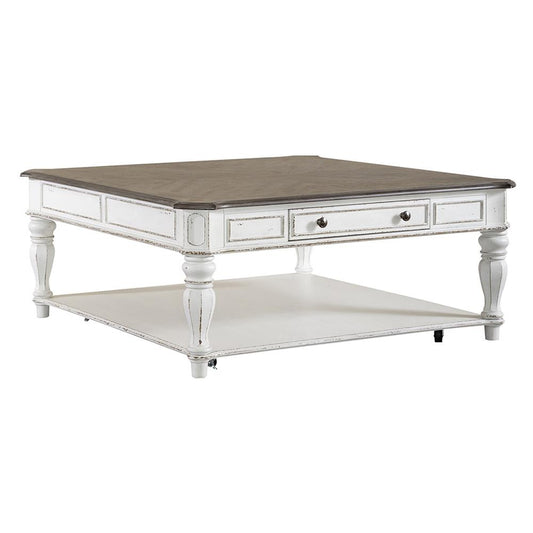 Liberty Furniture - Magnolia Manor Alt 3 Piece Set  in Antique White & Weathered Bark - 244-OT-A3PCS veiw 1