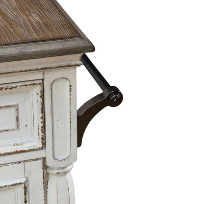 Liberty Furniture - Magnolia Manor Bar Cart in Antique White & Weathered Bark - 244-AT3000 veiw 4