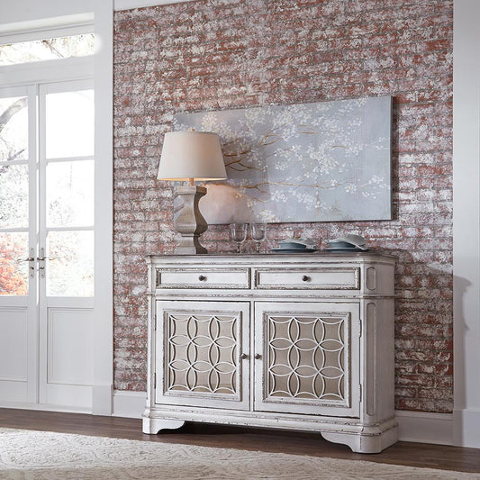 Liberty Furniture - Magnolia Manor Buffet in Antique White & Weathered Bark - 244-CB5692 veiw 1