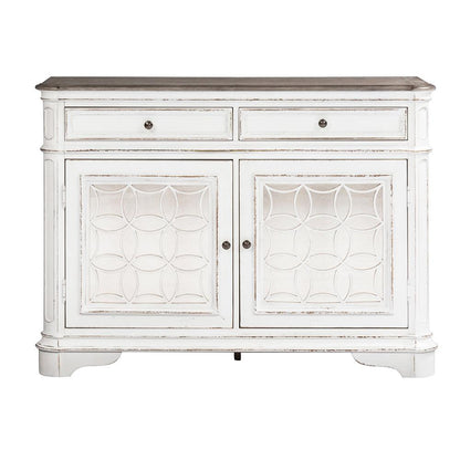 Liberty Furniture - Magnolia Manor Buffet in Antique White & Weathered Bark - 244-CB5692 veiw 3