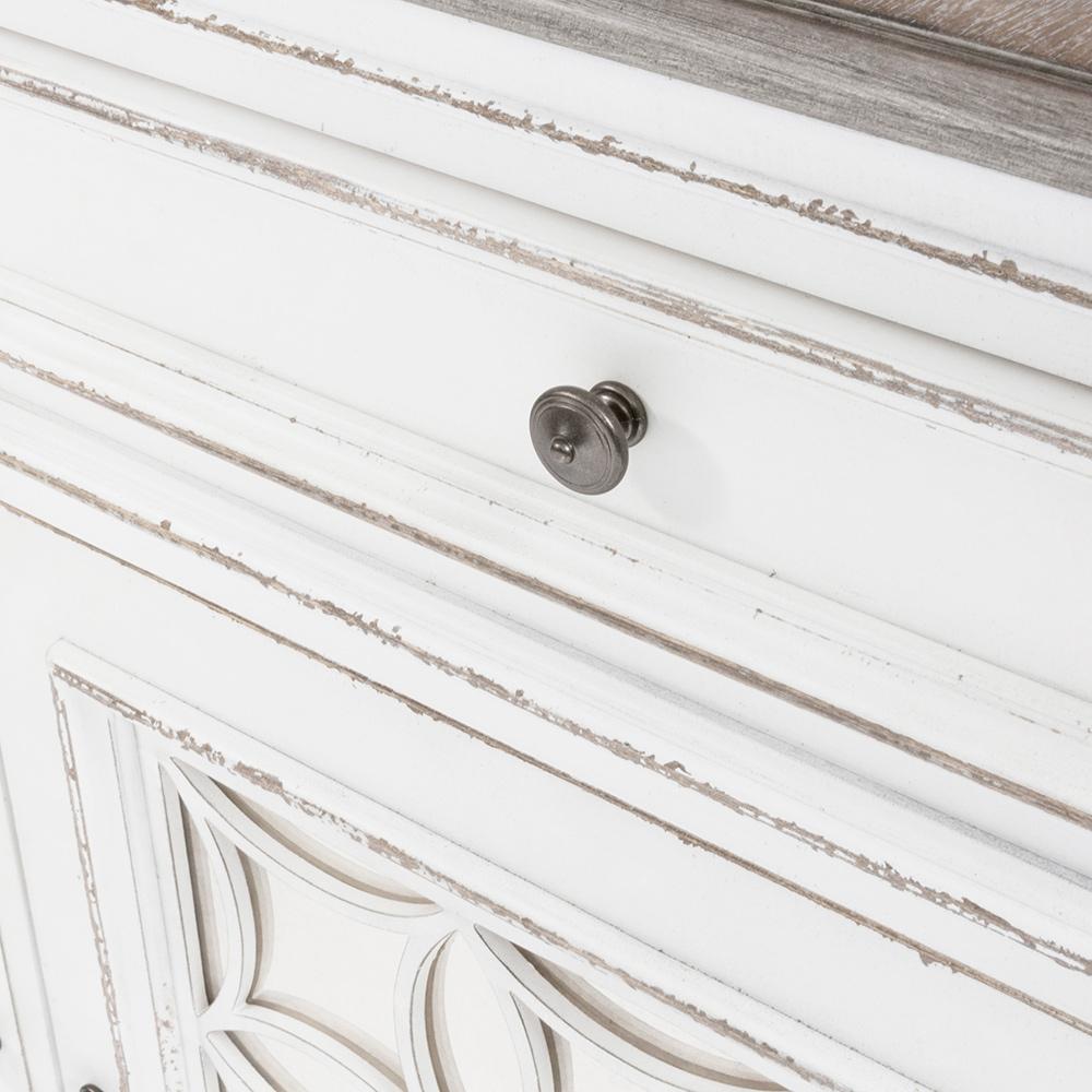 Liberty Furniture - Magnolia Manor Buffet in Antique White & Weathered Bark - 244-CB5692 veiw 6