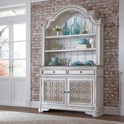 Liberty Furniture - Magnolia Manor Buffet in Antique White & Weathered Bark - 244-CB5692 veiw 7