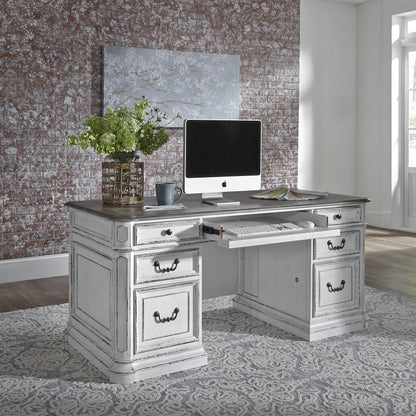 Liberty Furniture - Magnolia Manor Complete Desk - 244-HOJ-CDS veiw 5