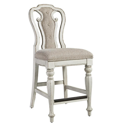 Liberty Furniture - Magnolia Manor Counter Height Chair  in Antique White & Weathered Bark - 244-B650124 veiw 2