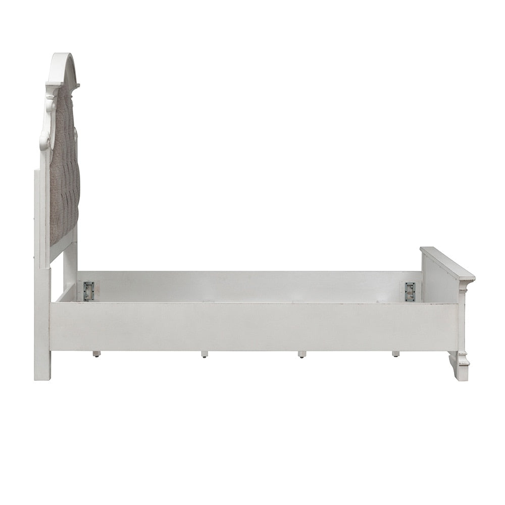 Liberty Furniture - Magnolia Manor Full Upholstered Bed  in Antique White & Weathered Bark - 244-BR-FUB veiw 1