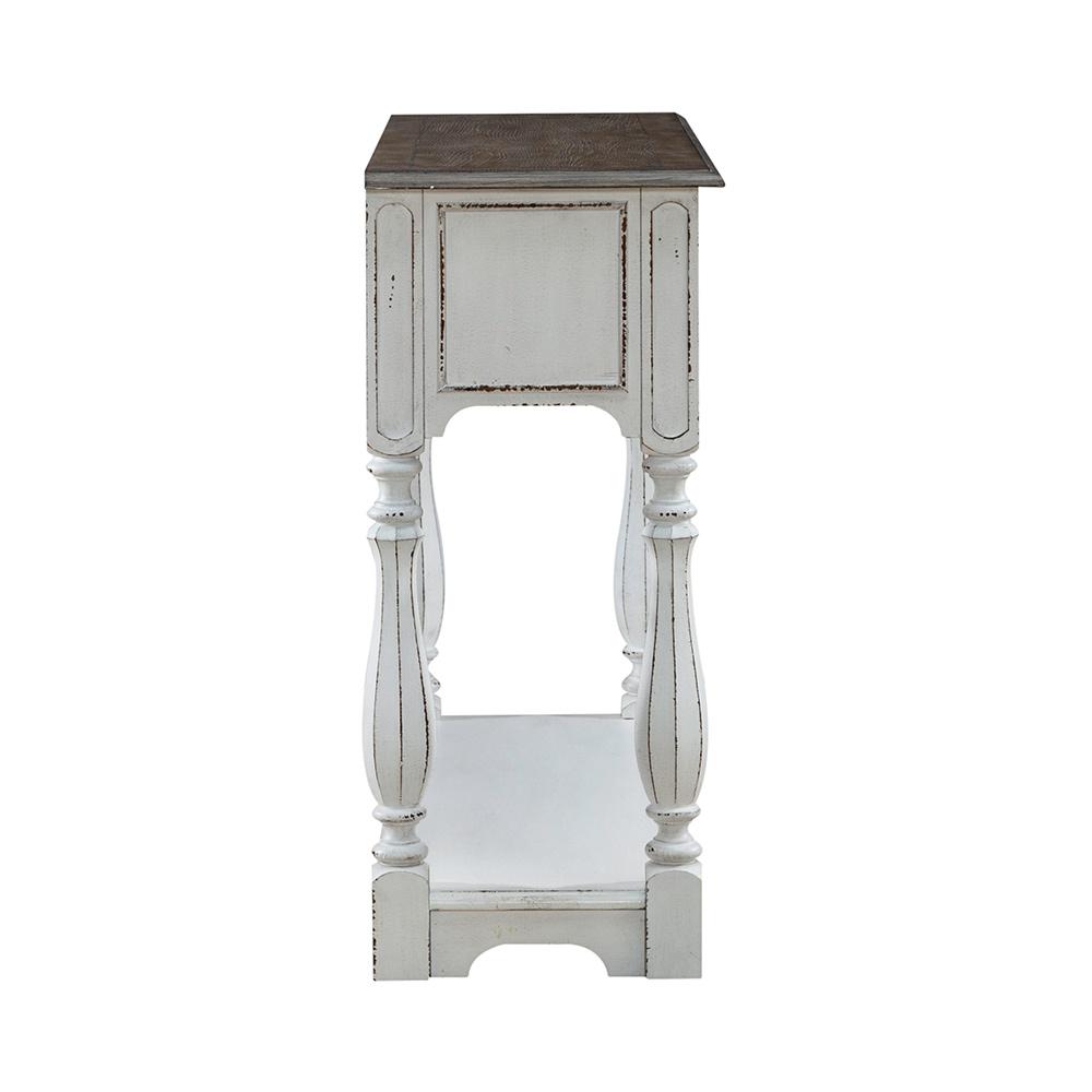 Liberty Furniture - Magnolia Manor Hall Console in Antique White & Weathered Bark - 244-AT2003 veiw 4