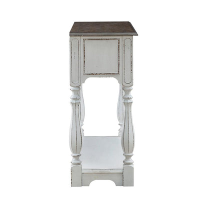 Liberty Furniture - Magnolia Manor Hall Console in Antique White & Weathered Bark - 244-AT2003 veiw 4
