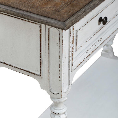 Liberty Furniture - Magnolia Manor Hall Console in Antique White & Weathered Bark - 244-AT2003 veiw 8