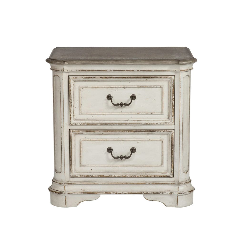 Liberty Furniture - Magnolia Manor - King California Upholstered Sleigh Bed, Dresser & Mirror, Night Stand in White - 244-BR-CKUSLDMN view 5