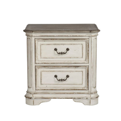 Liberty Furniture - Magnolia Manor - King Uph Bed, Dresser & Mirror, Night Stand in White - 244-BR-KUBDMN view 5