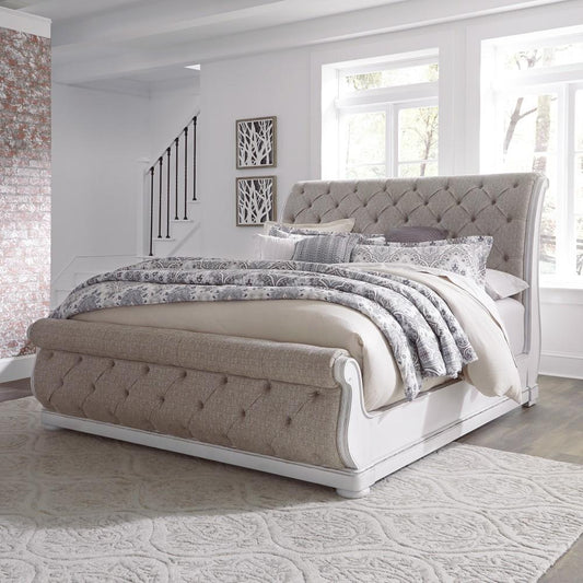 Liberty Furniture - Magnolia Manor King Uph Sleigh Bed - 244-BR-KUSL veiw 1