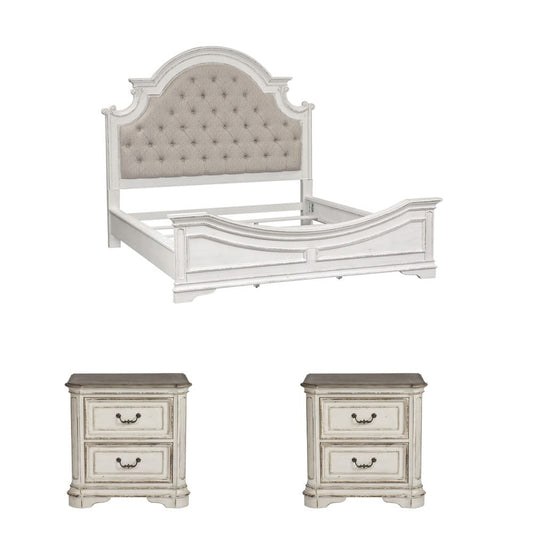 Liberty Furniture - Magnolia Manor King Upholstered Bed, 2 Nightstands - 244-BR-KUB2NS view 1