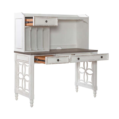 Liberty Furniture - Magnolia Manor L Shaped Leg Desk Set  - 244-HOJ-LSLD veiw 5
